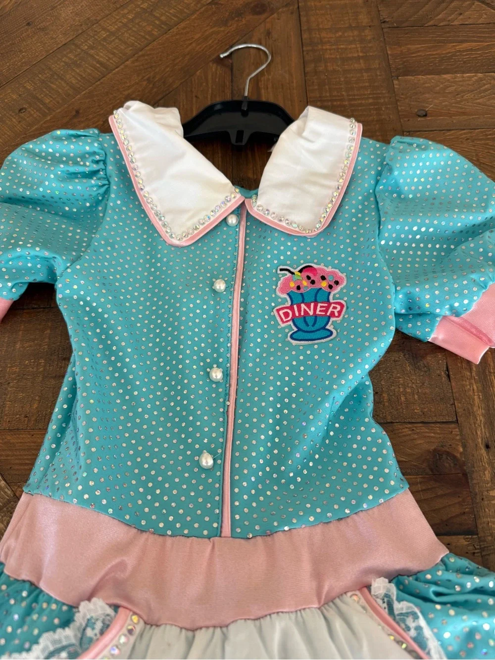 Wish Aqua & Pink Retro Diner Costume Dress